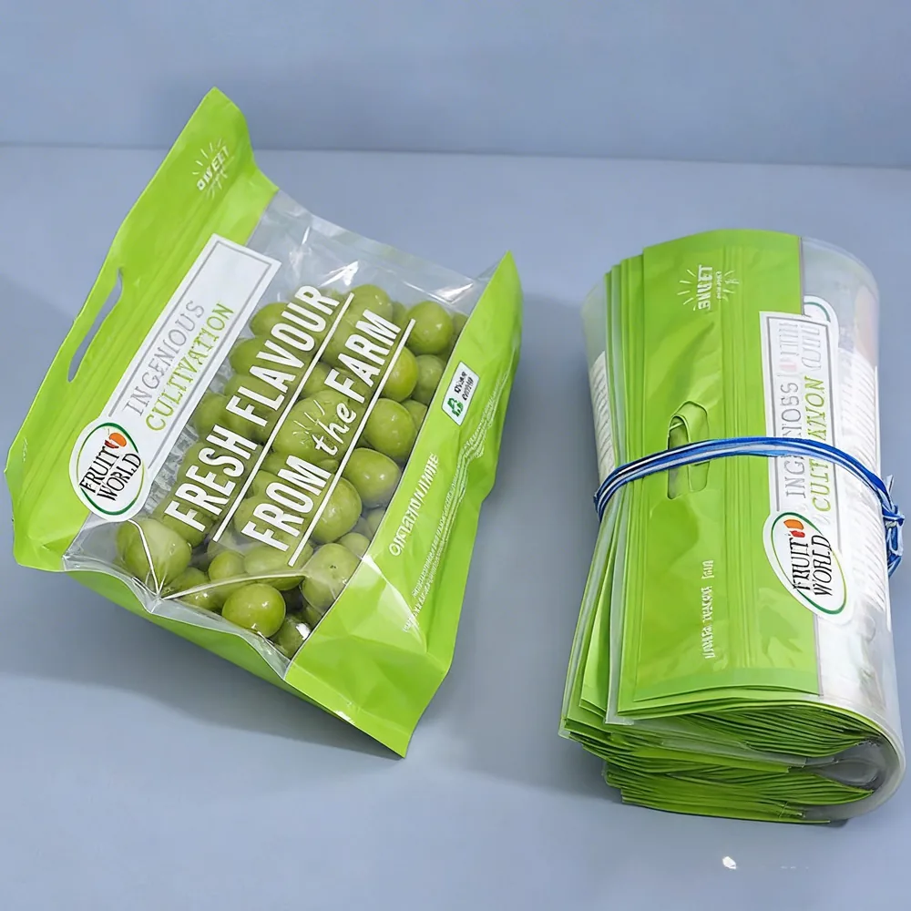 Clear PE Produce Ziplock Bag for Grapes, Berries & Vegetables