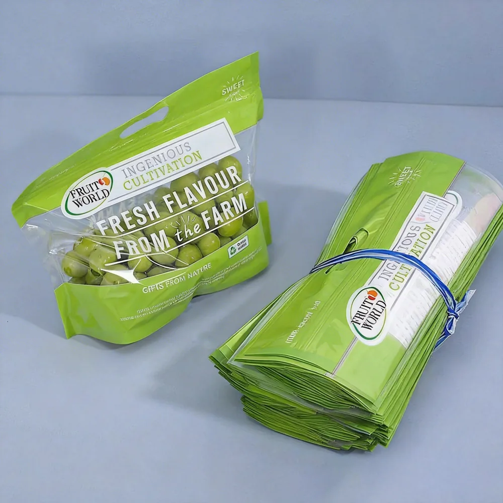 Clear PE Produce Ziplock Bag for Grapes, Berries & Vegetables