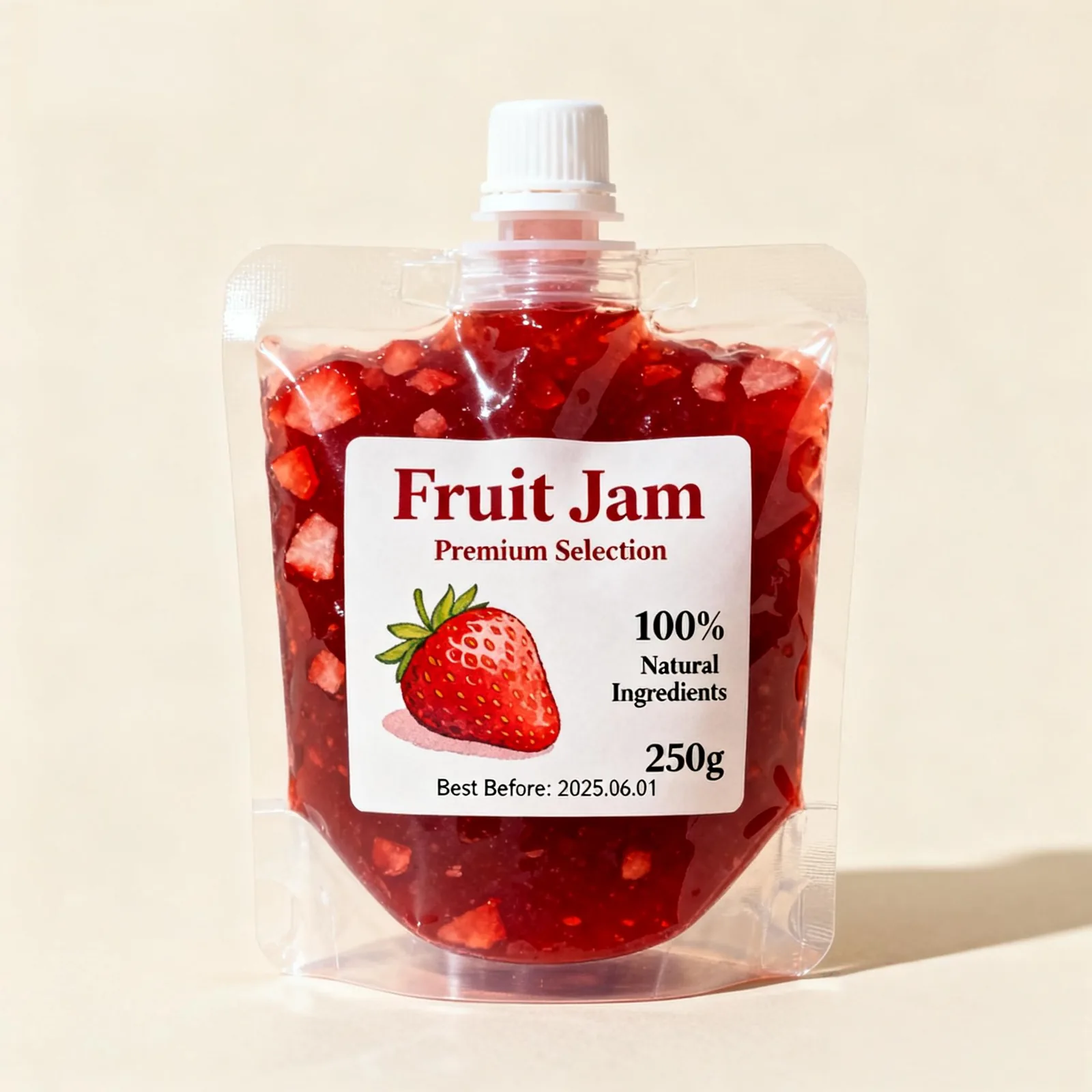 Clear PE Stand-Up Spout Pouch for Juice and Drinks