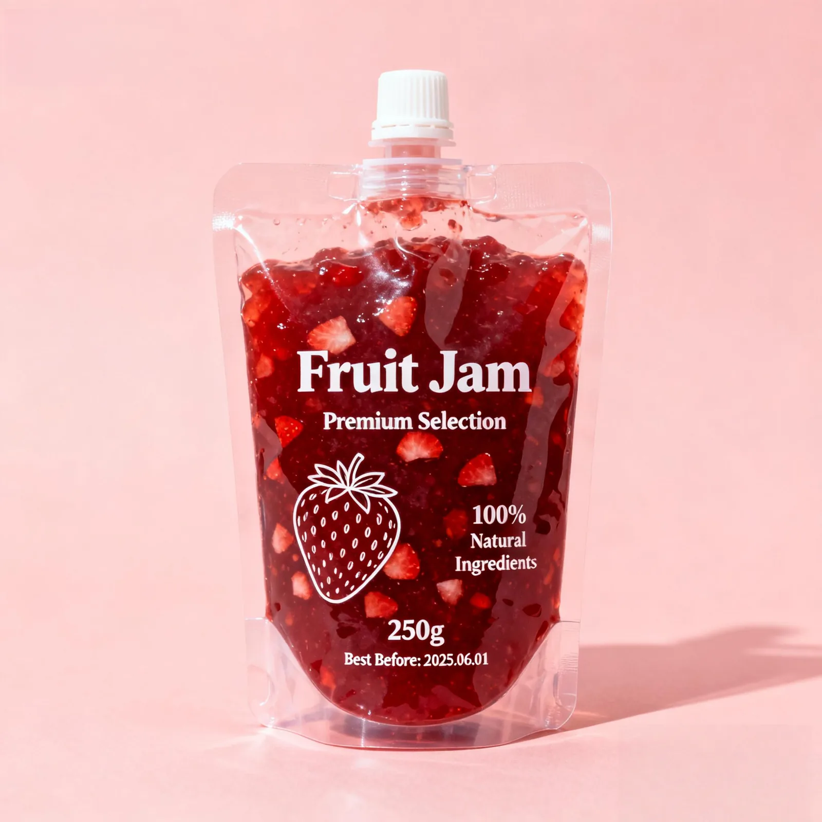 Clear PE Stand-Up Spout Pouch for Juice and Drinks