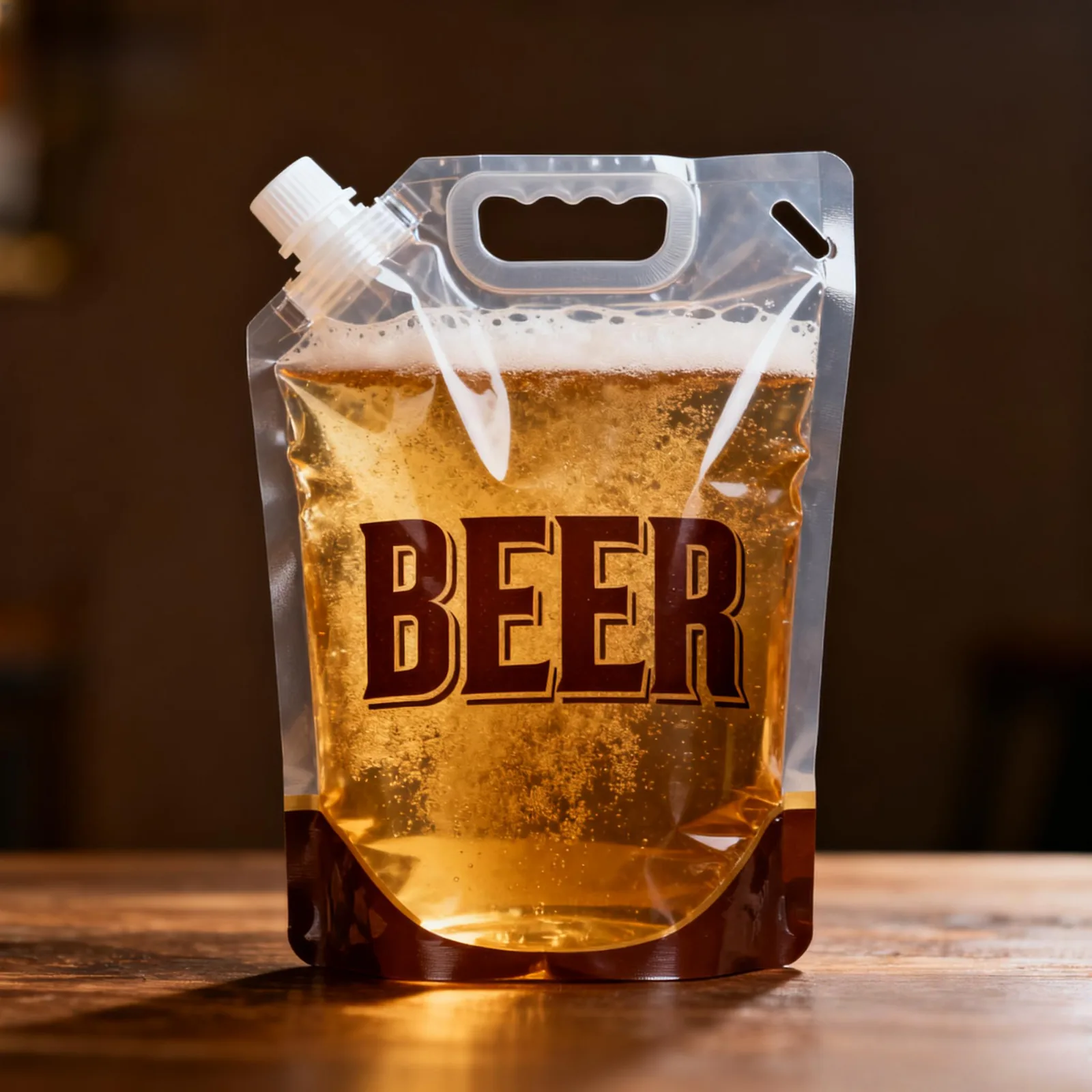 Clear PE Stand-Up Spout Pouch for Juice and Drinks