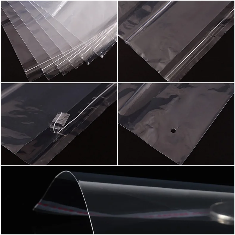 Clothing Bag Transparent Self-Adhesive Sealed Packaging Bag Opp Plastic Bags for Clothing Packaging