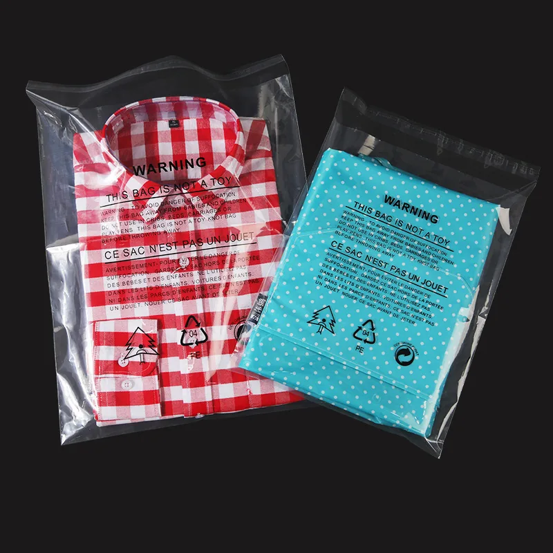 Clothing Bag Transparent Self-Adhesive Sealed Packaging Bag Opp Plastic Bags for Clothing Packaging