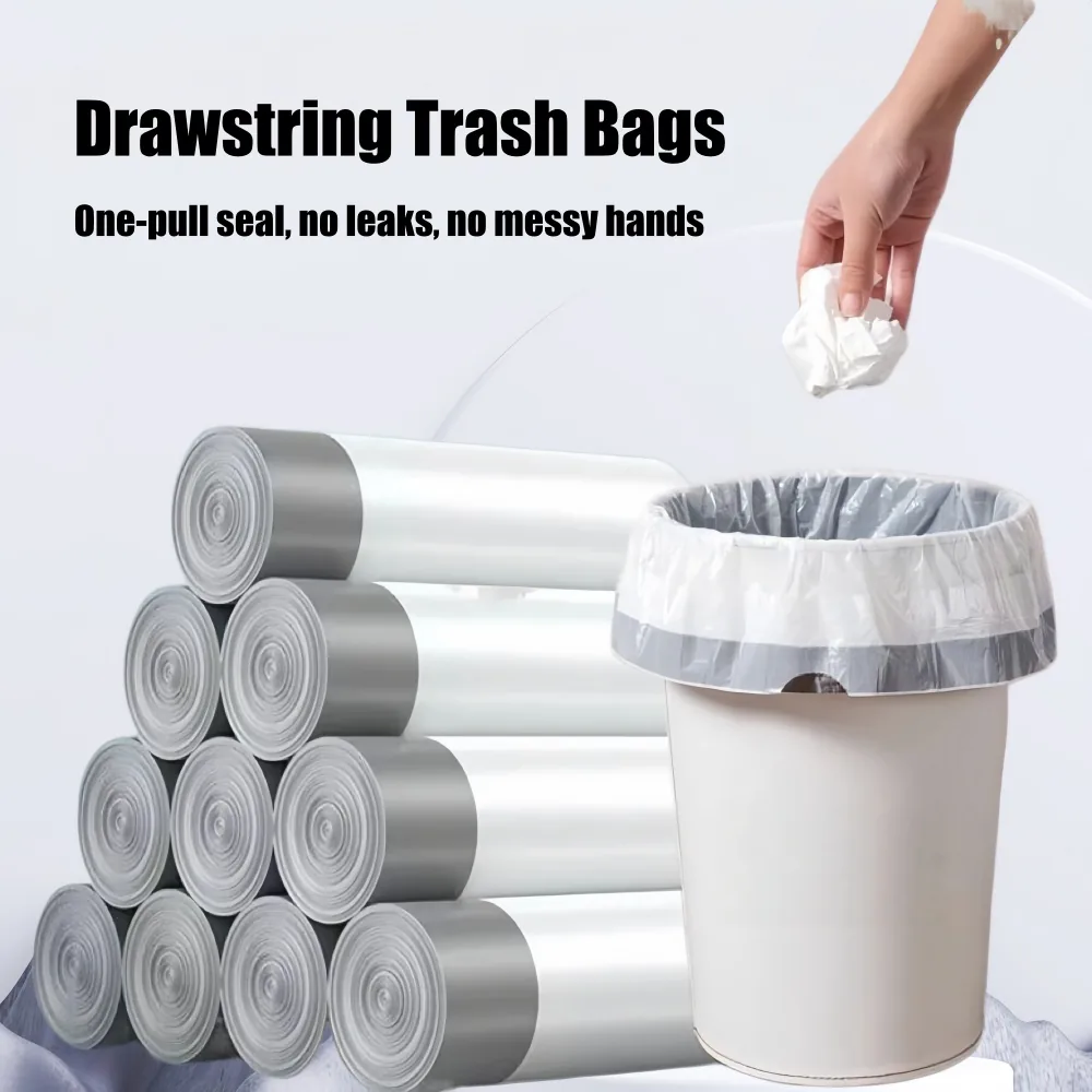 Colored Durable HDPE Recycled Drawstring Trash Bags Rainbow Pack Scented Kitchen Bin Liners Hotel Home Use Custom Logo