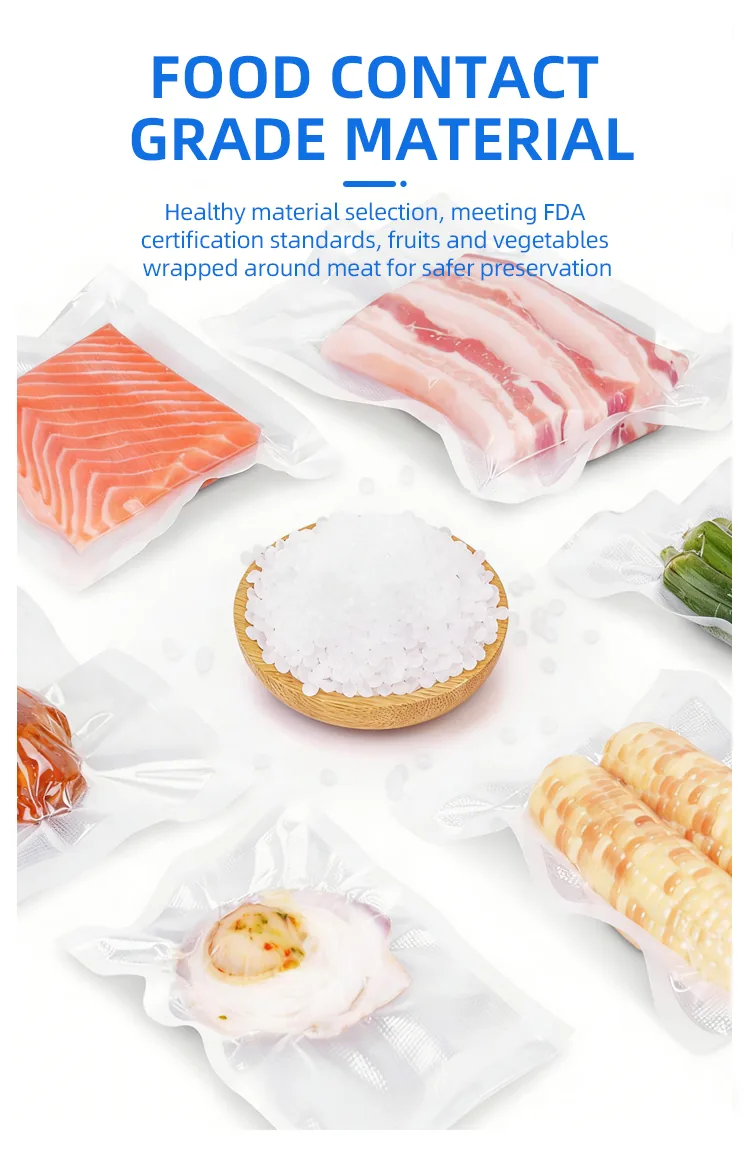 Commercial Grade 11\" X 16\" Large Vacuum Sealer Bag 3 Mil Gallon Size Pre-Cut Plastic Chamber for Food Security