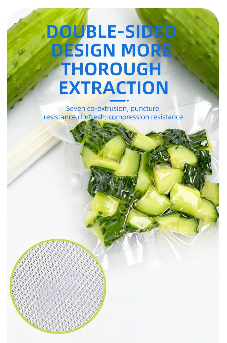 Commercial Grade 11\" X 16\" Large Vacuum Sealer Bag 3 Mil Gallon Size Pre-Cut Plastic Chamber for Food Security