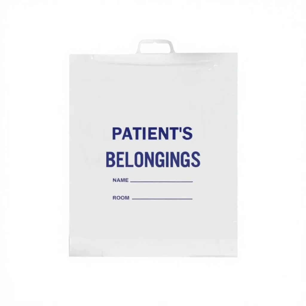 Custom Rigid Handle Patient Belongings Bag 18x18in Gravure Printed for Hospital Clothing and Shoes 250pcs Box