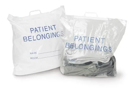 Custom Rigid Handle Patient Belongings Bag 18x18in Gravure Printed for Hospital Clothing and Shoes 250pcs Box