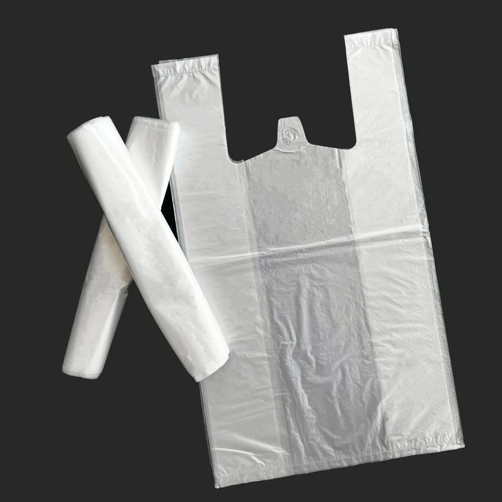 Custom Biodegradable PE Plastic T-Shirt Bags Gravure Printing Custom Logo Color Vest for Supermarket Shopping Grocery Packaging