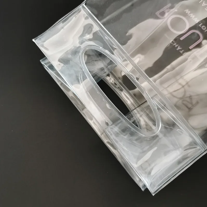 Custom Cold Resistant Portable Plastic Pvc Ice Bag Pvc Handle Bag for Wine