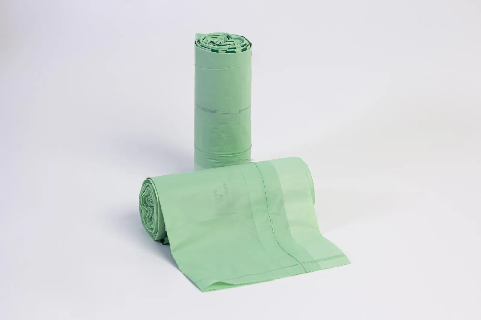 Custom Durable Biodegradable Drawstring Trash Bags with PLA & Cornstarch Heat-Sealed for Household Use
