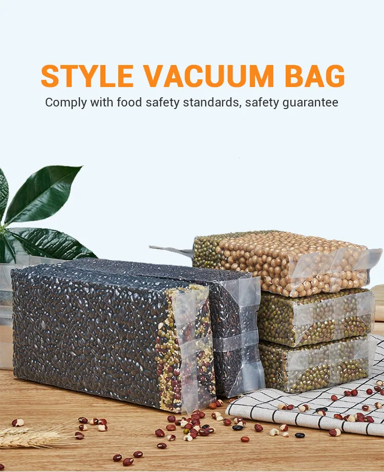 Custom Food Vacuum Seal Bags Transparent PA PE Nylon Vacuum Packaging Bags for Meat Fish Seafood Frozen Food Storage