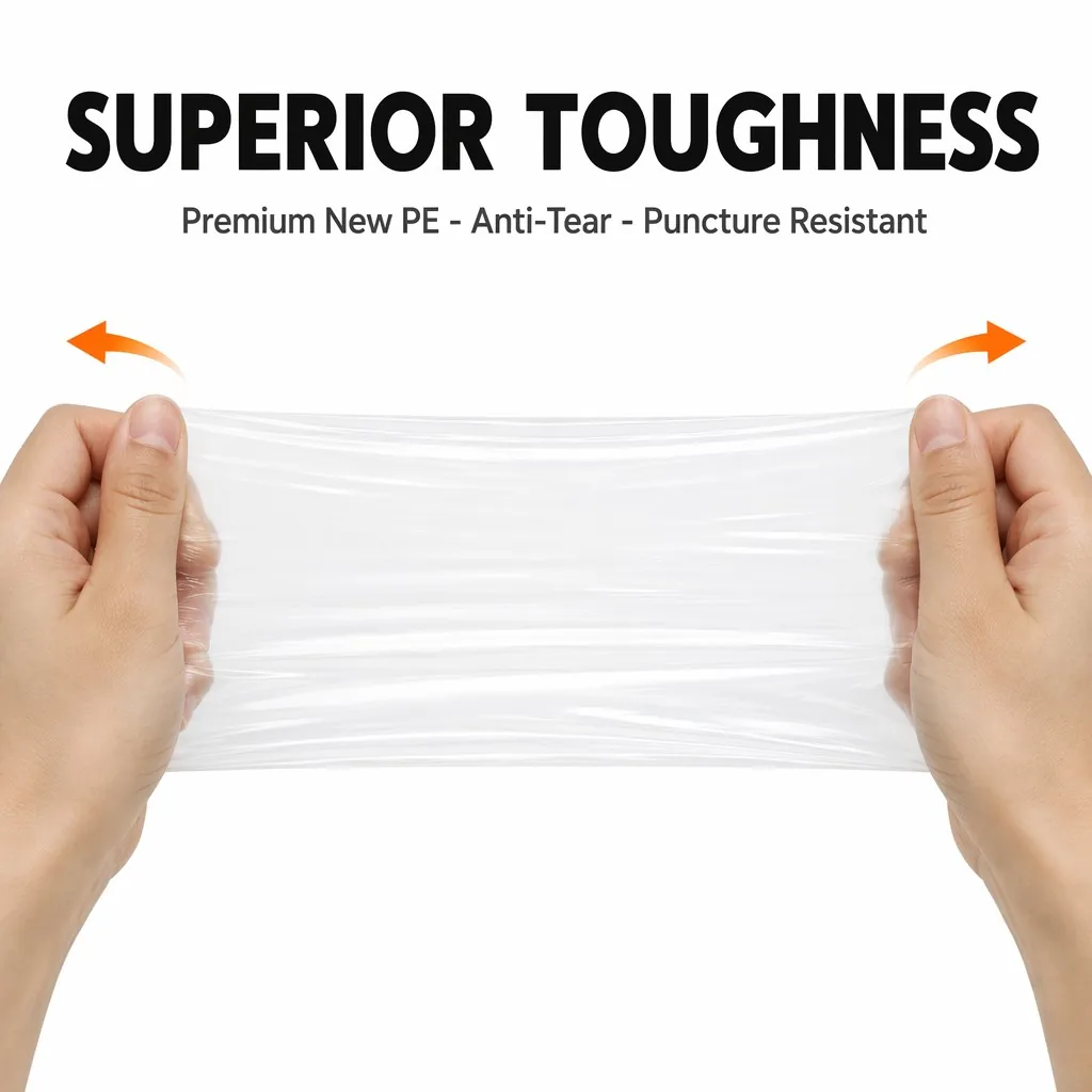 Custom Heavy Duty PE Square Bottom Carton Liner Bag Clear Plastic Gusseted Dustproof Moistureproof for Industrial