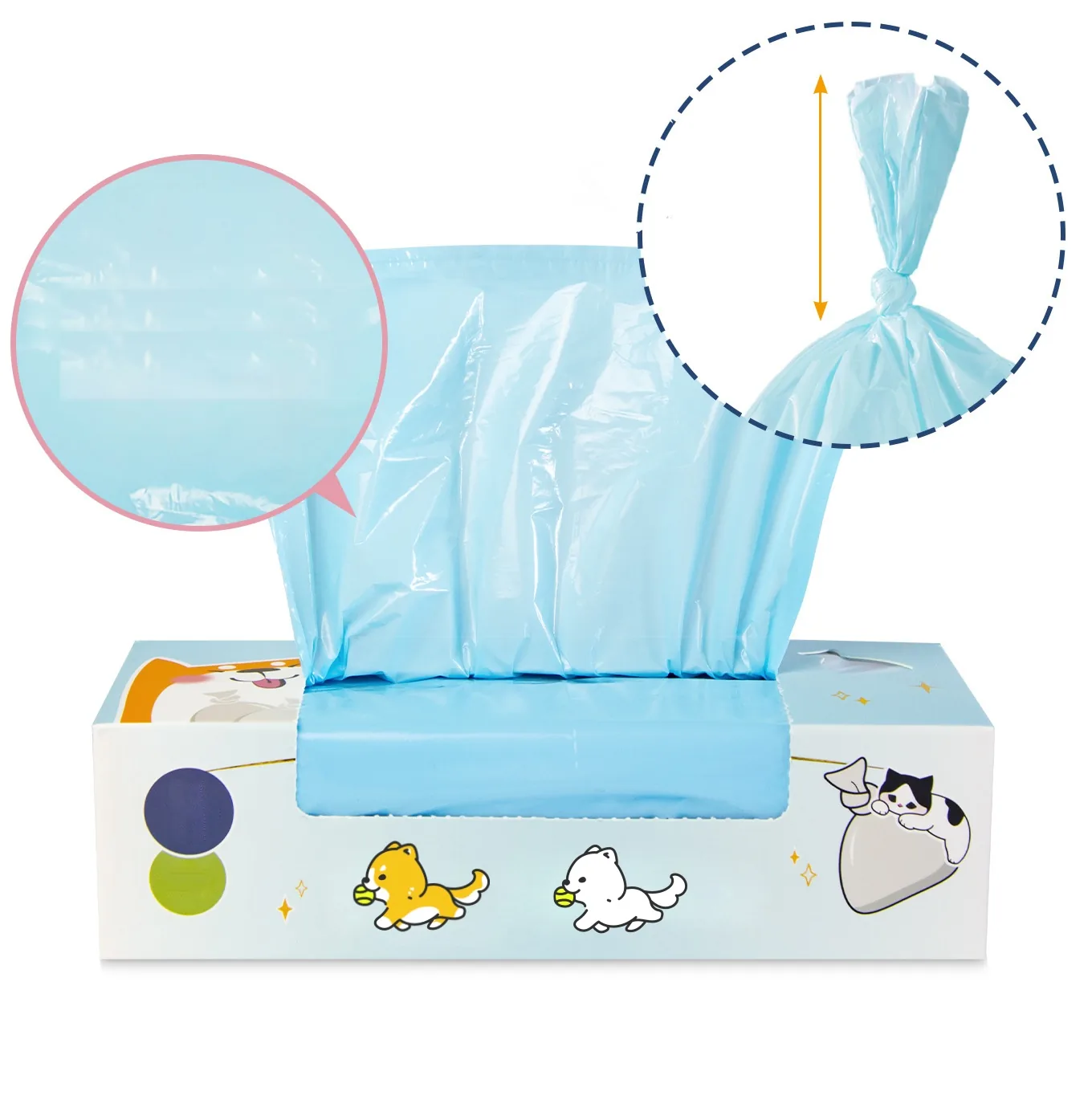Custom logo Block EVOH High Barrier Odor Pet Waste Dog Poop Bags for Japan Market