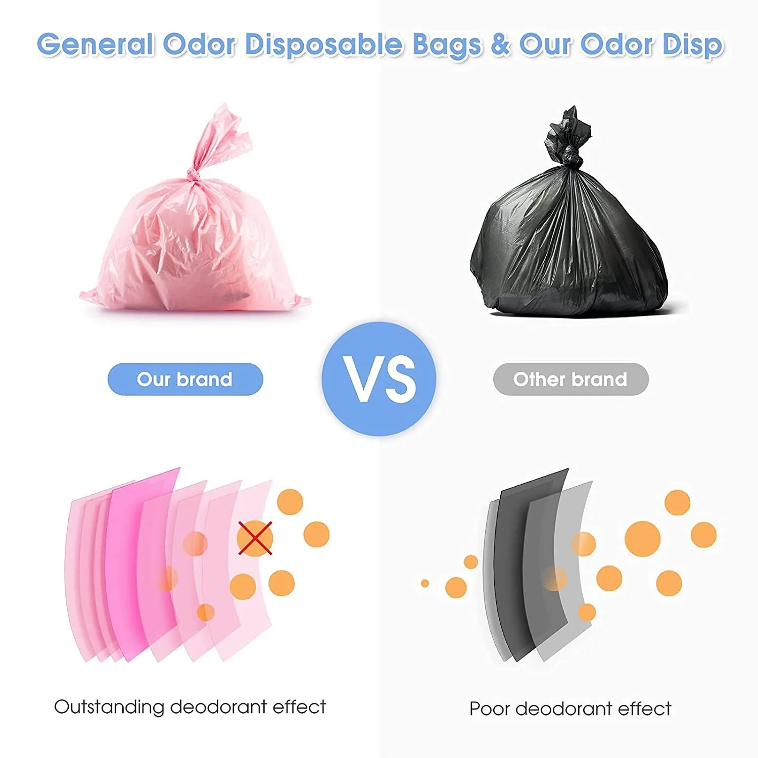 Custom logo Block EVOH High Barrier Odor Pet Waste Dog Poop Bags for Japan Market