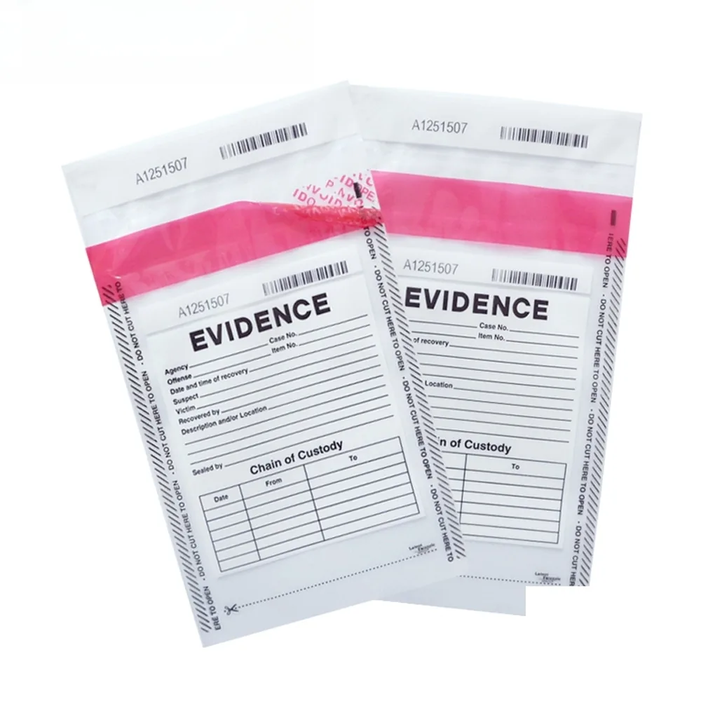 Custom Logo Printed Ldpe Plastic Seal Deposit Money Cash Locking Evidence Envelop Proof Tamper Evident Security Bag