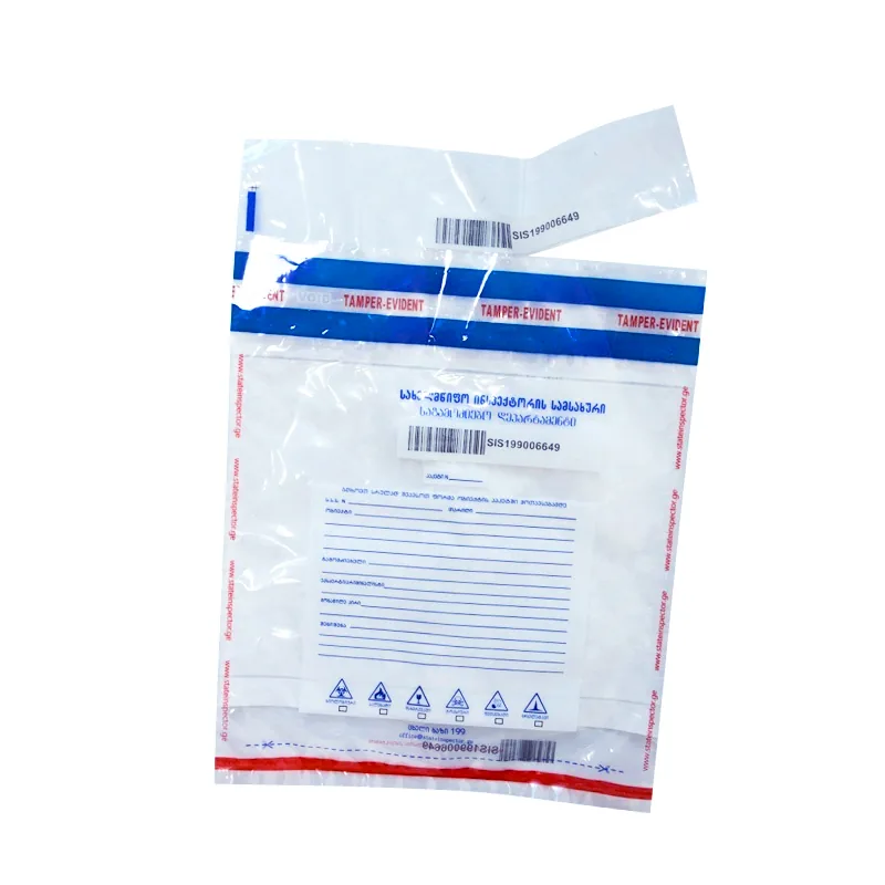 Custom Logo Printed Ldpe Plastic Seal Deposit Money Cash Locking Evidence Envelop Proof Tamper Evident Security Bag