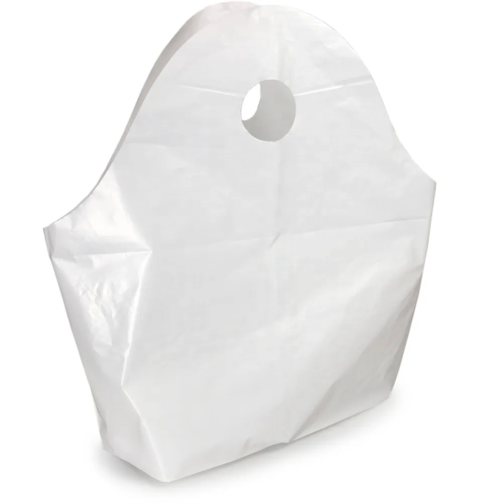 Custom logo Printing Reusable Plastic Wave Top Tote Die Cut Handle Bag Takeout Food Delivery Carry Bags for Restaurant