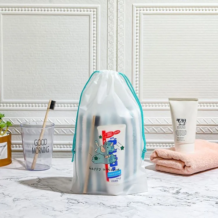Custom LOGO Private Label Cloth Shoe Drawstring Pouch Plastic Drawstring Gift Packaging Multifunctional Shrink Bag