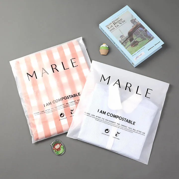 Custom LOGO Semi Transparent Frosted Cpe Garment Packaging Self-adhesive Plastic Matte EVA Poly Sock Clothing Bag
