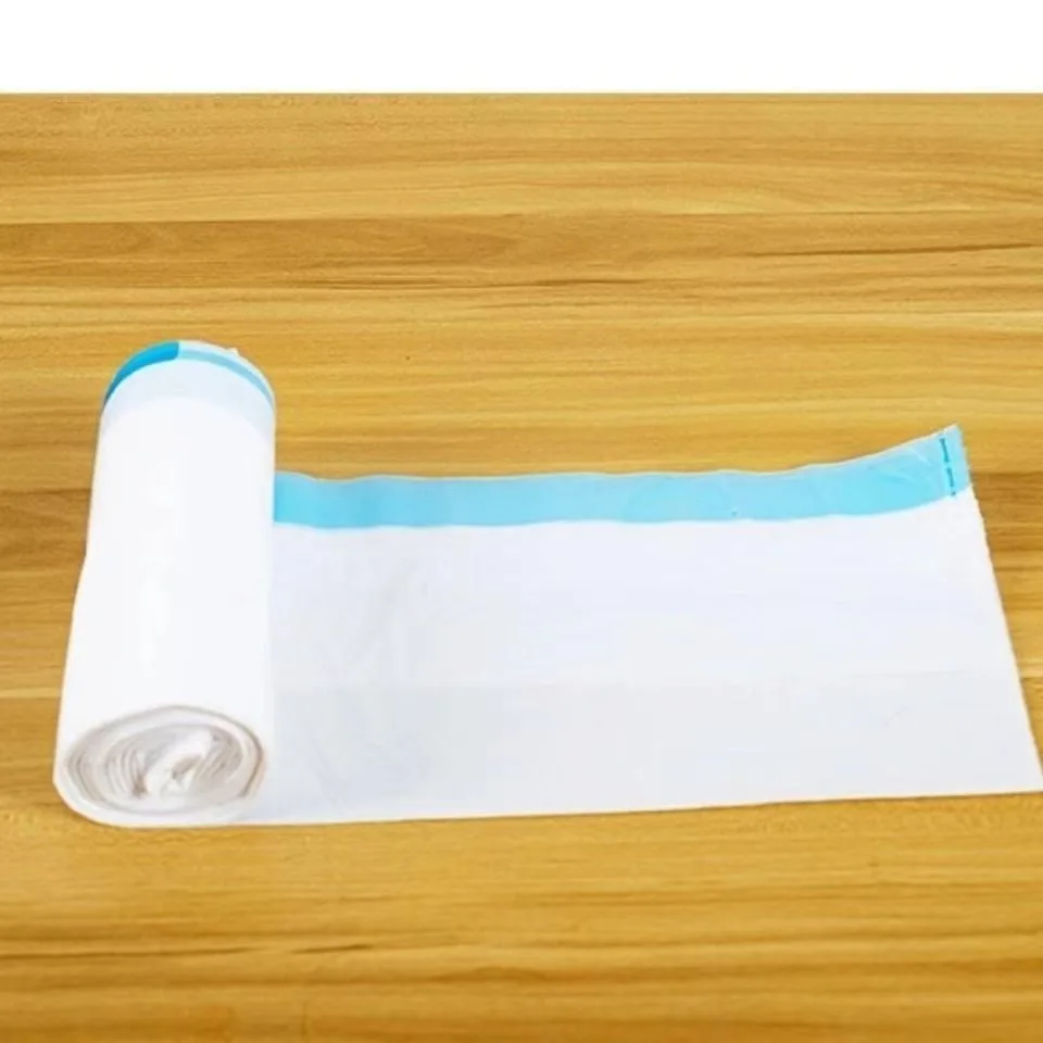Custom PE Plastic Drawstring Waste Bag for Cat Litter Box Clear Poop and Cat Diaper Garbage for Household Use