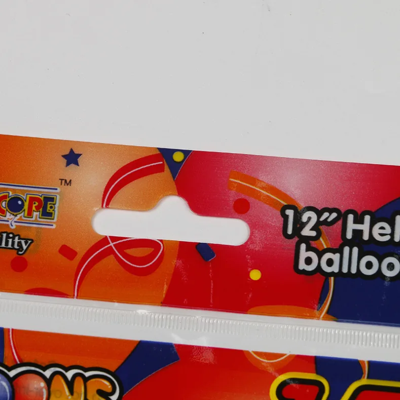 Custom Print logo clear Transparent OPP Self Adhesive Balloon Plastic Packaging Bag with Header hang Hole
