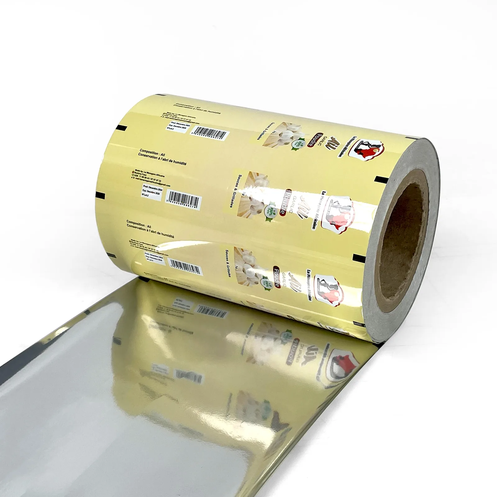 Custom Print Pet Laminated Film Flexible Packaging Roll Stock Candy Potato Chips Cookie Snacks Sachet Film Roll