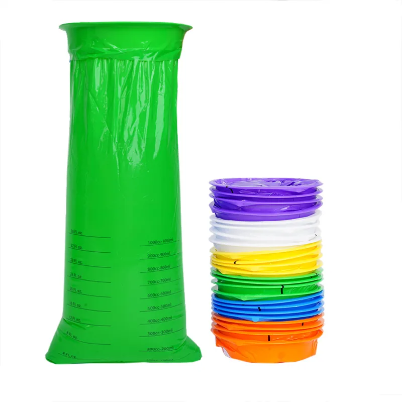 Custom Printed Disposable Vomit Bag Hospital Use Plastic Convenience Bags Emesis Barf Bag for Traveler
