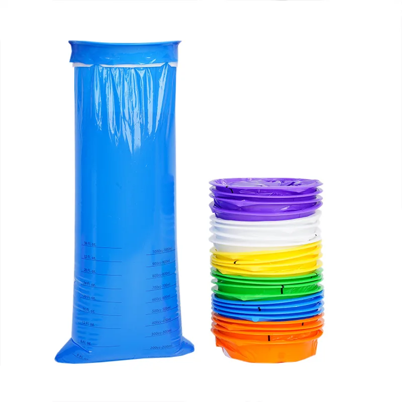 Custom Printed Disposable Vomit Bag Hospital Use Plastic Convenience Bags Emesis Barf Bag for Traveler
