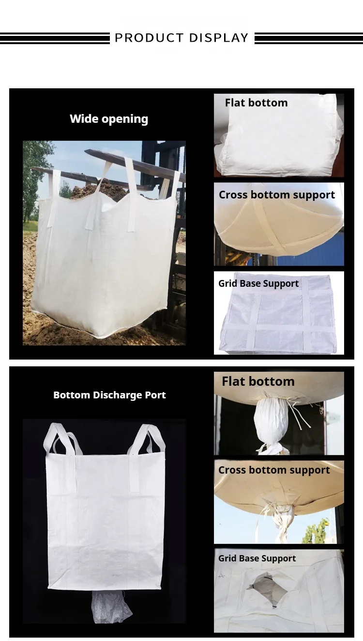 Custom Printed Food Grade FIBC Bag with Waterproof PE Inner Liner for 1000kg Bakery and Bulk Materials