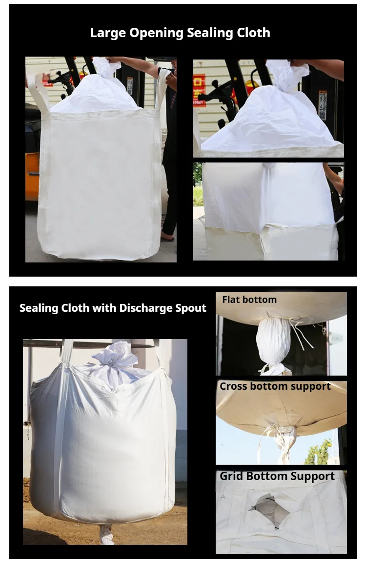 Custom Printed Food Grade FIBC Bag with Waterproof PE Inner Liner for 1000kg Bakery and Bulk Materials
