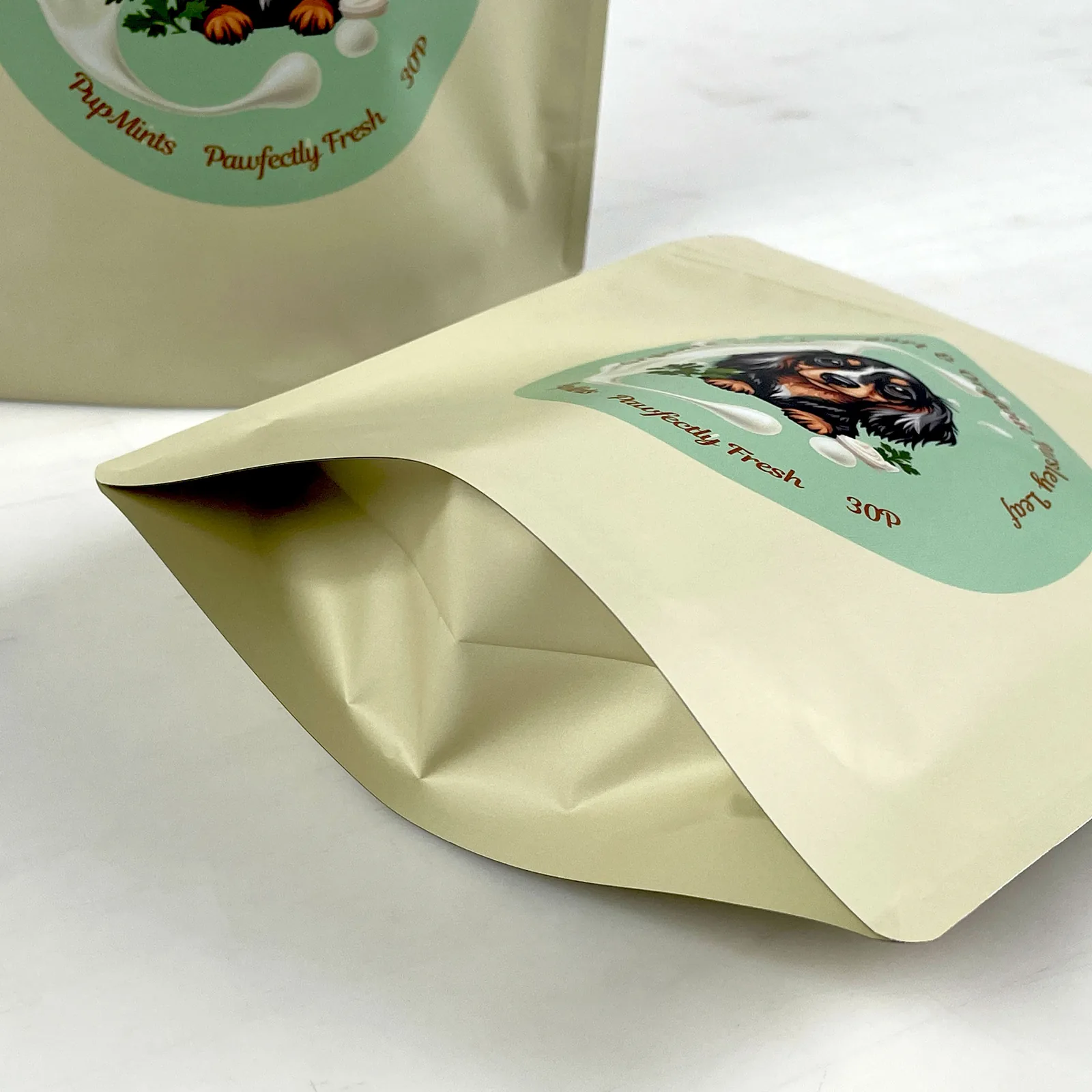 Custom Printed Food Grade PE Stand up Pouch Resealable Zipper Bags for Cosmetic Packaging