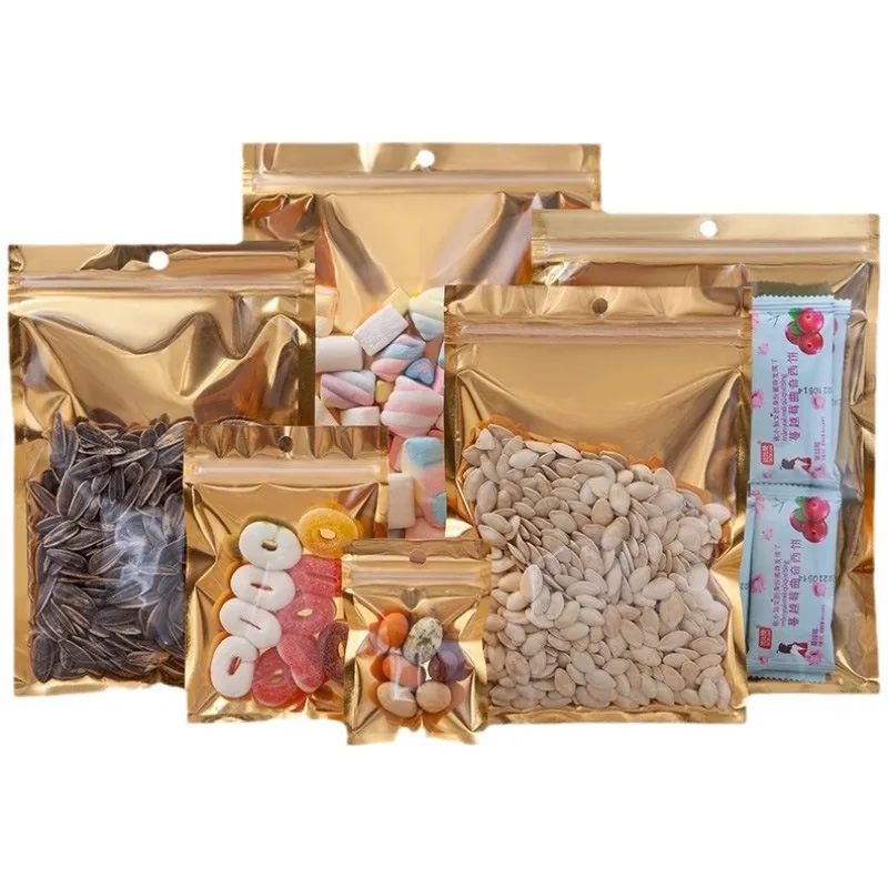 Custom Printed Food Grade Ziplock Snack Stand up Zip Lock Pouch Printed Plastic Holographic Packaging Bag