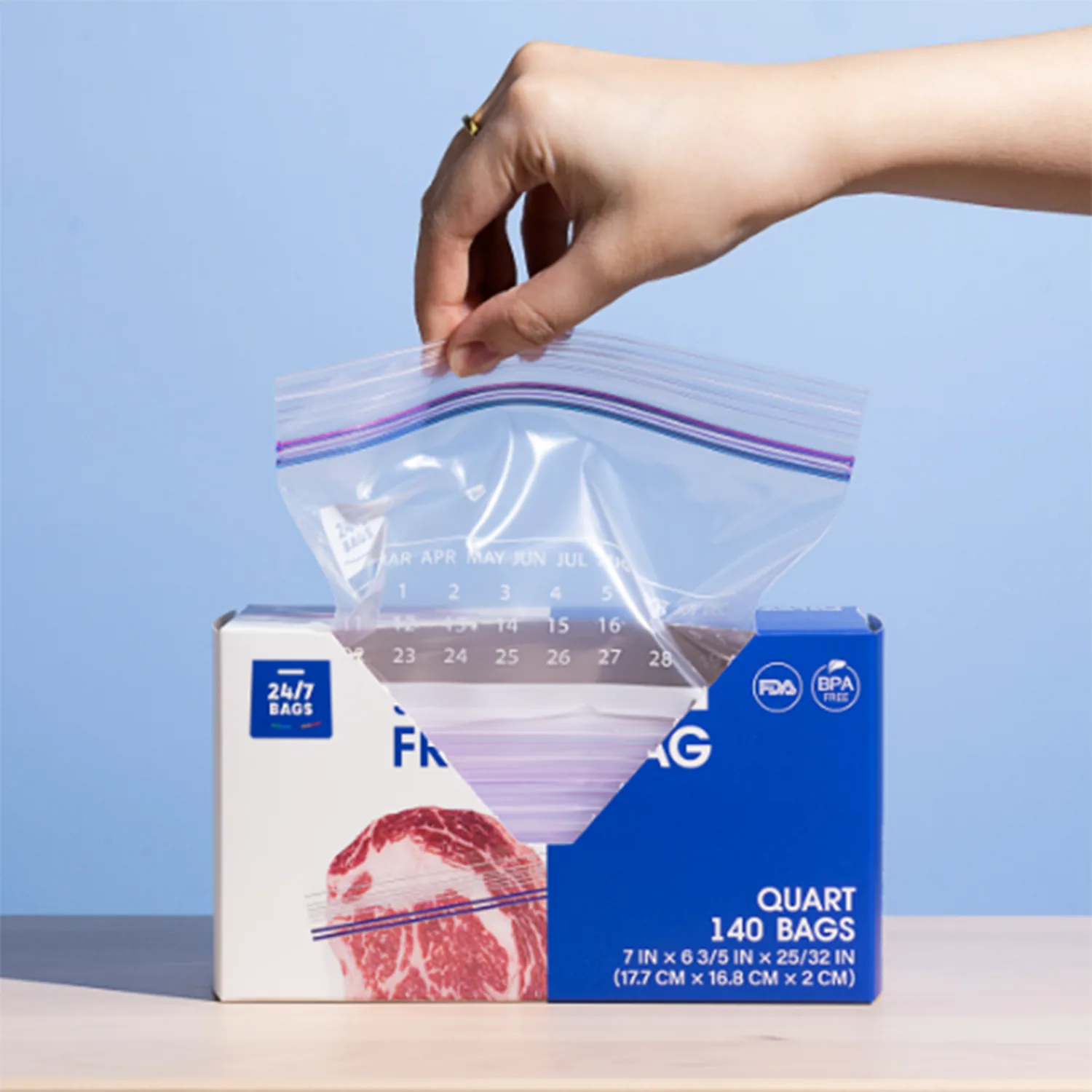 Custom Printed Giant Medium Ziplock Gallon Zipper Food Storage Bags Slider for Food