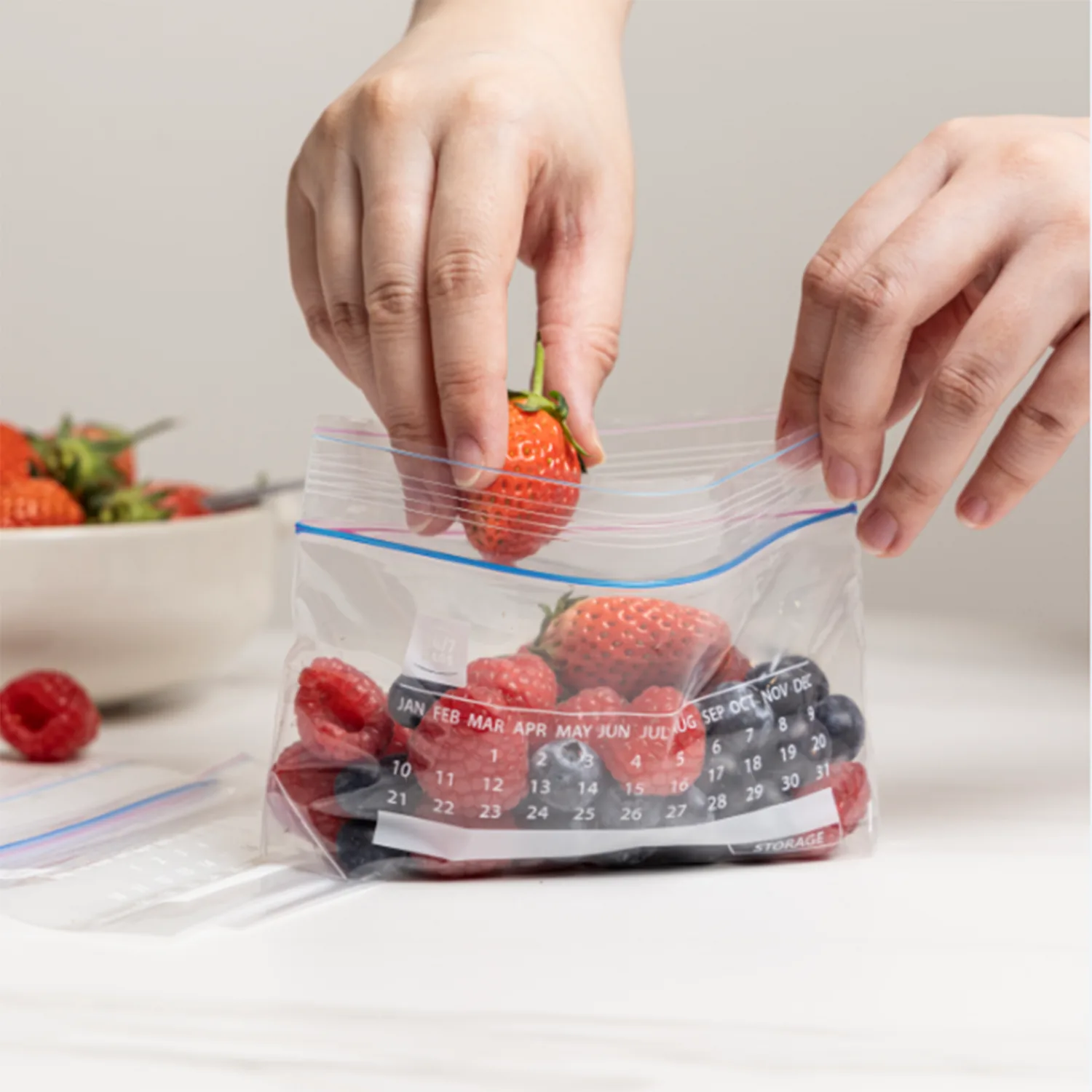 Custom Printed Giant Medium Ziplock Gallon Zipper Food Storage Bags Slider for Food