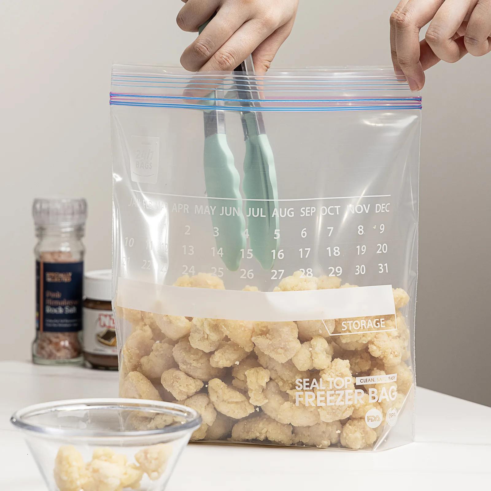 Custom Printed Giant Medium Ziplock Gallon Zipper Food Storage Bags Slider for Food