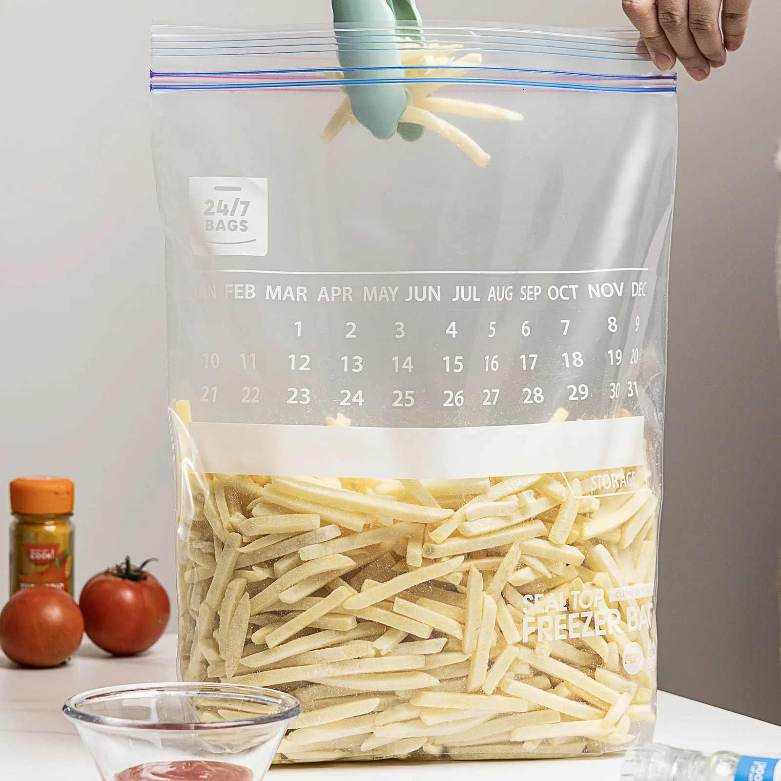 Custom Printed Giant Medium Ziplock Gallon Zipper Food Storage Bags Slider for Food