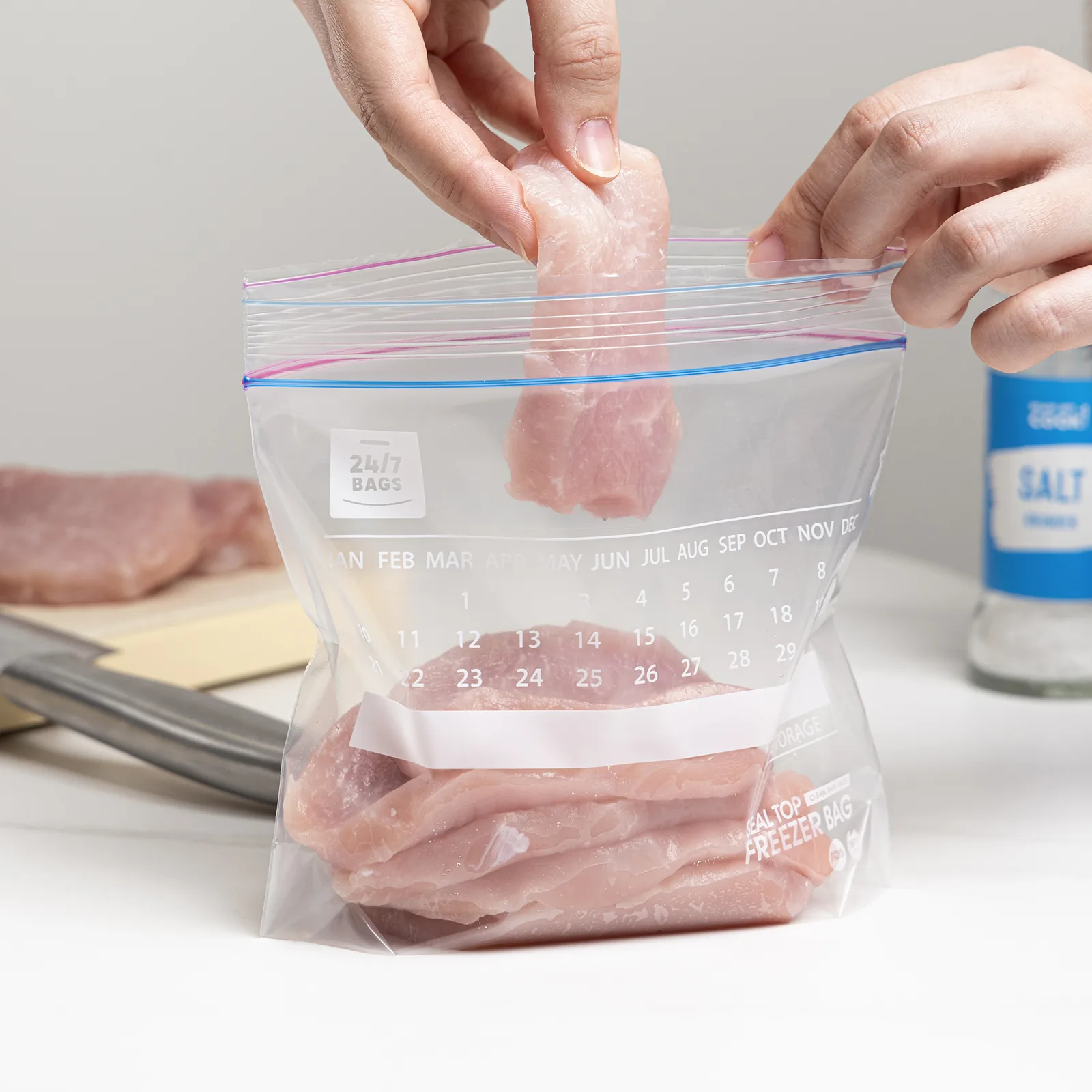 Custom Printed Giant Medium Ziplock Gallon Zipper Food Storage Bags Slider for Food