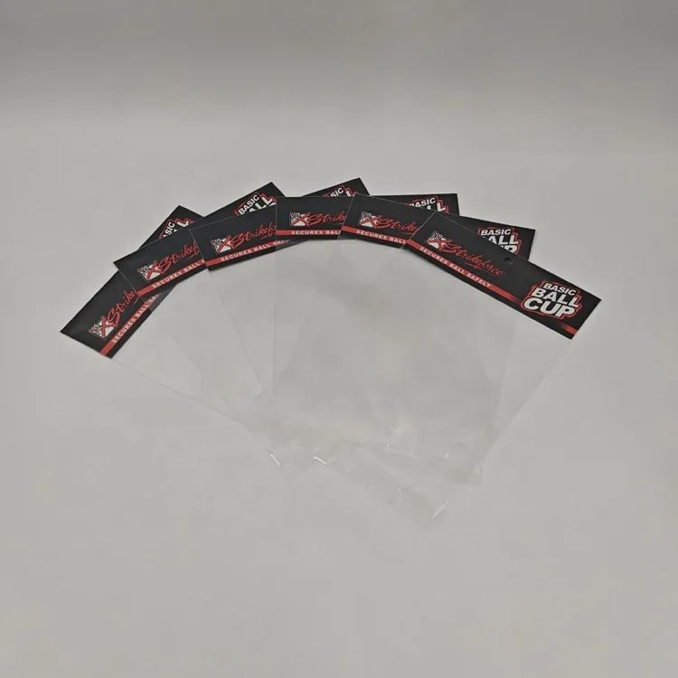 Custom Printed Hang Hole Header Card Clear Poly Bag for Football Towel Sports Cleaning Cloth Game Accessory Retail Packaging