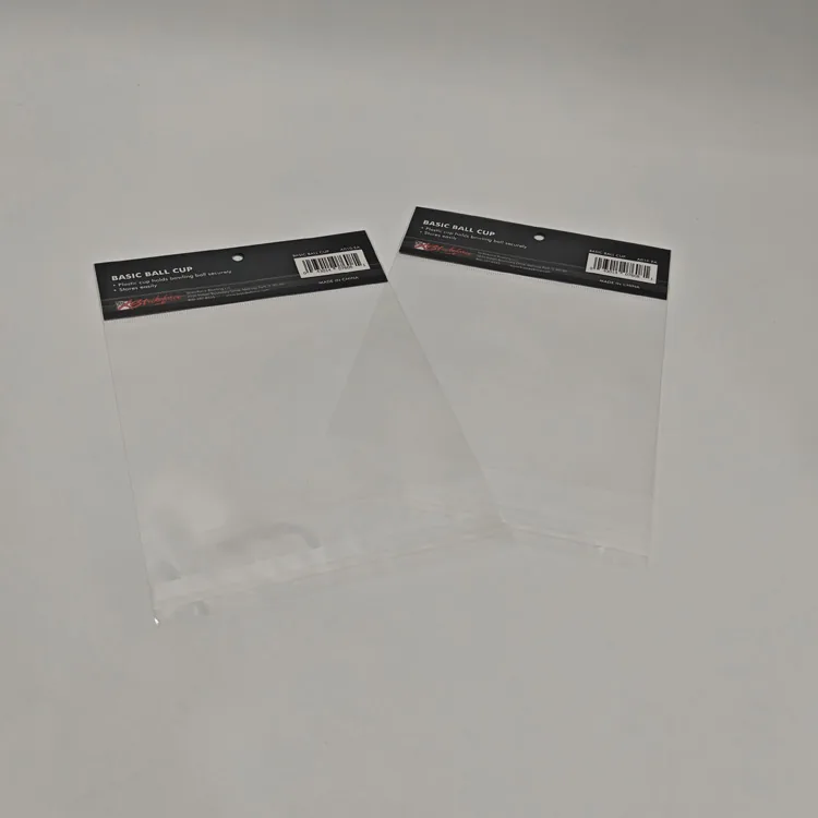 Custom Printed Hang Hole Header Card Clear Poly Bag for Football Towel Sports Cleaning Cloth Game Accessory Retail Packaging