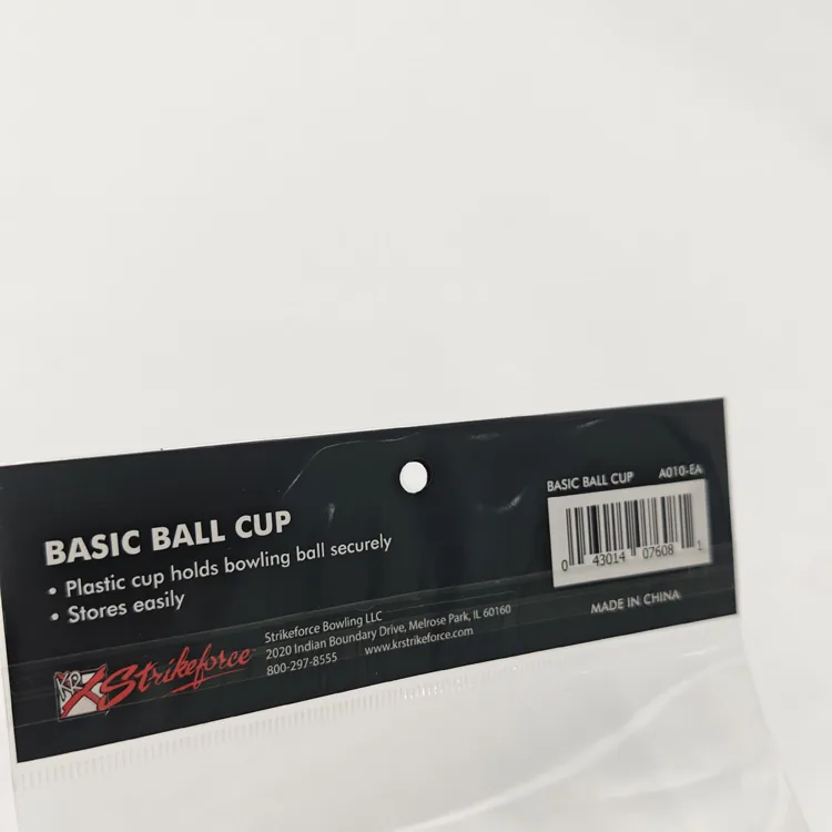 Custom Printed Hang Hole Header Card Clear Poly Bag for Football Towel Sports Cleaning Cloth Game Accessory Retail Packaging