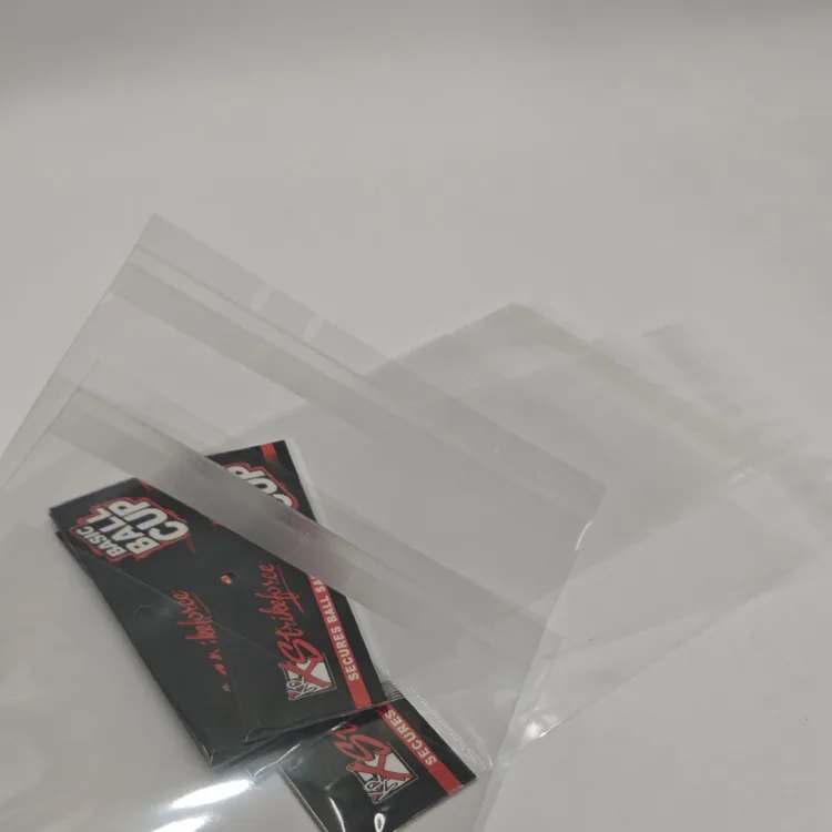 Custom Printed Hang Hole Header Card Clear Poly Bag for Football Towel Sports Cleaning Cloth Game Accessory Retail Packaging