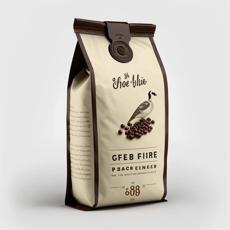 Custom Printed logo Matt Black Coffee Beans Yam Flour Cassava Flakes Aluminum Foil Flat Bottom Stand up Bag
