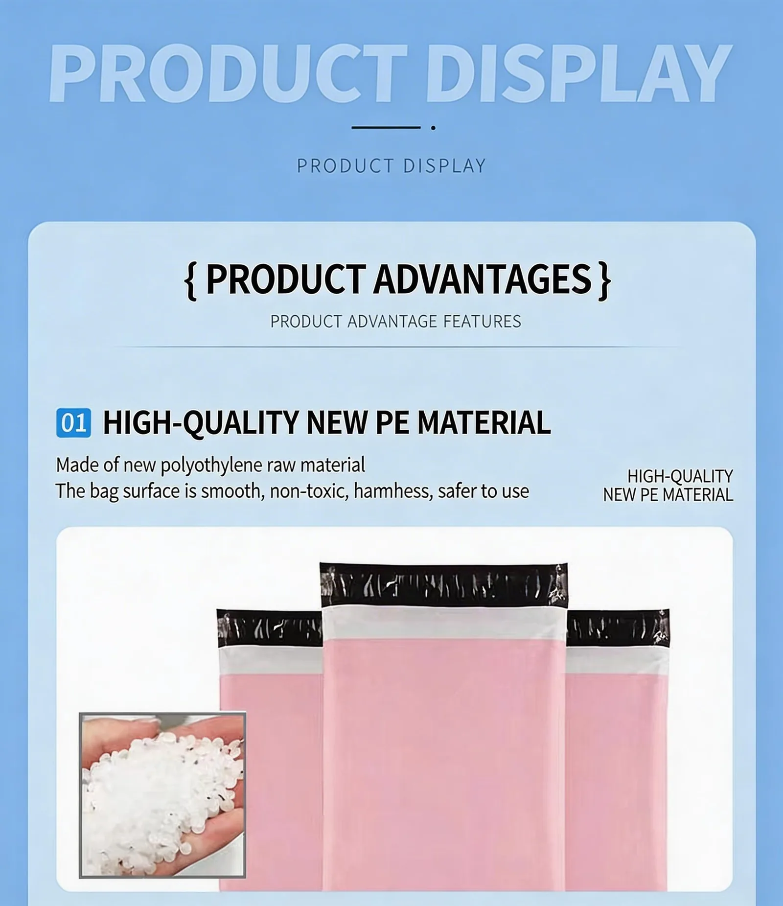 Custom Printed Reinforced Patch Handle Plastic Shopping Bags Heavy Duty Retail Carrier Bags with Die Cut Handle