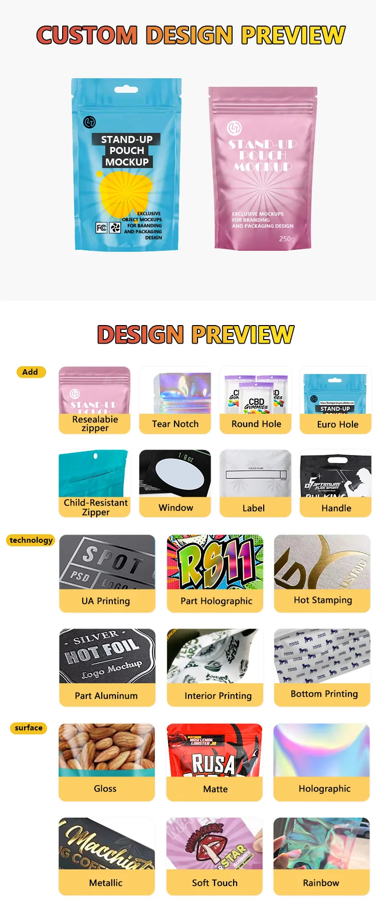 Custom Printed Reusable High Temperature Sterilized Resistant Plastic Packaging Pouch Food Retort Bag Pack Vacuum Bags for Food