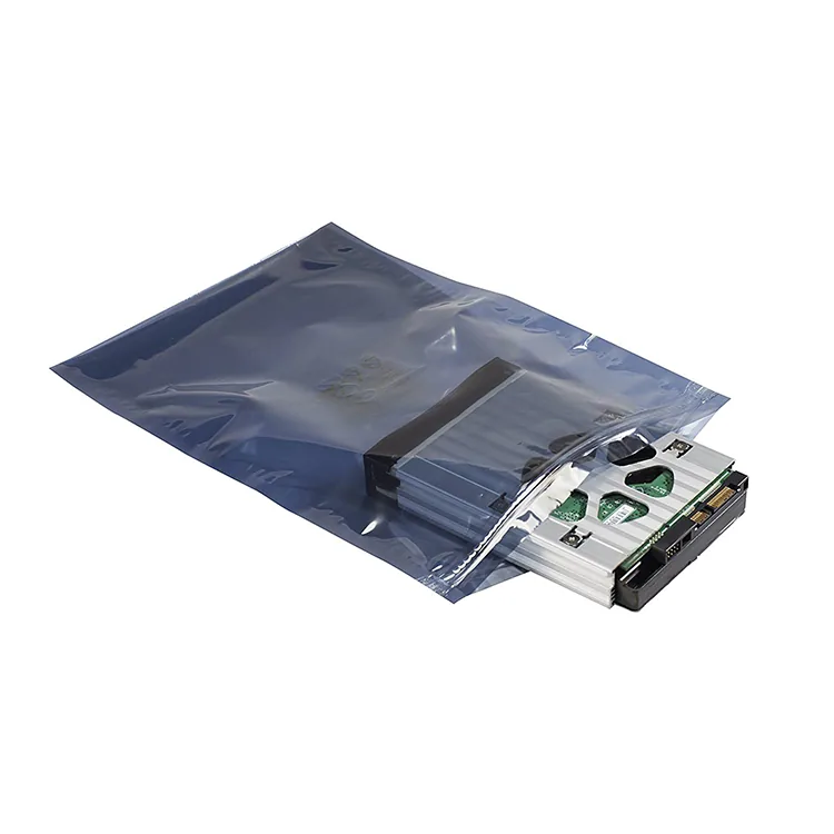 Custom Printed Translucent Electronic Packaging Metallic Laminated Static Shielding Esd Plastic Bag