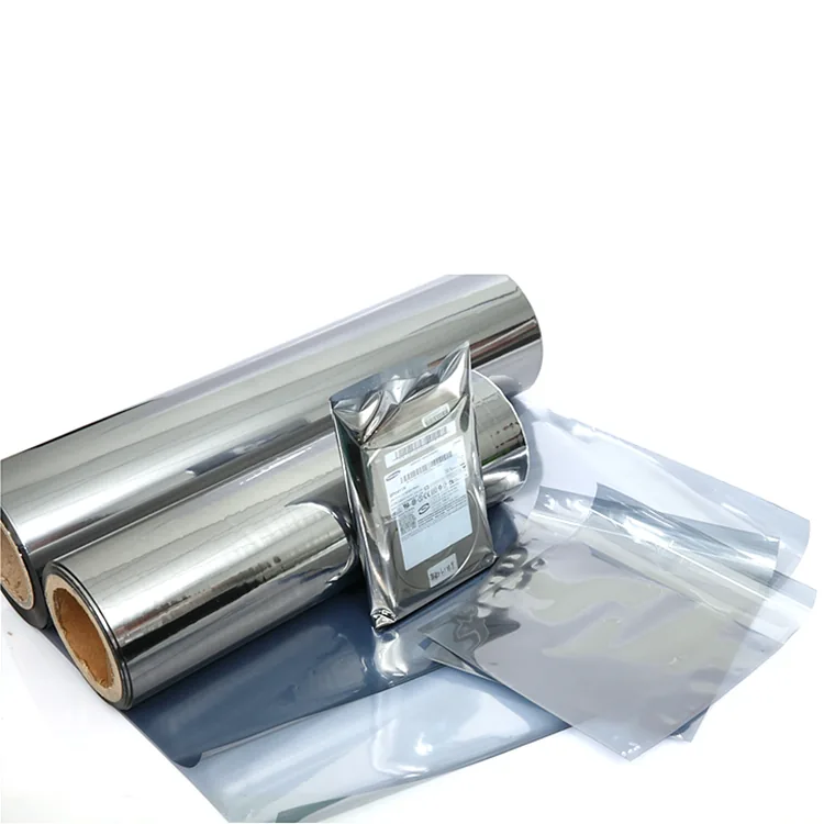 Custom Printed Translucent Electronic Packaging Metallic Laminated Static Shielding Esd Plastic Bag