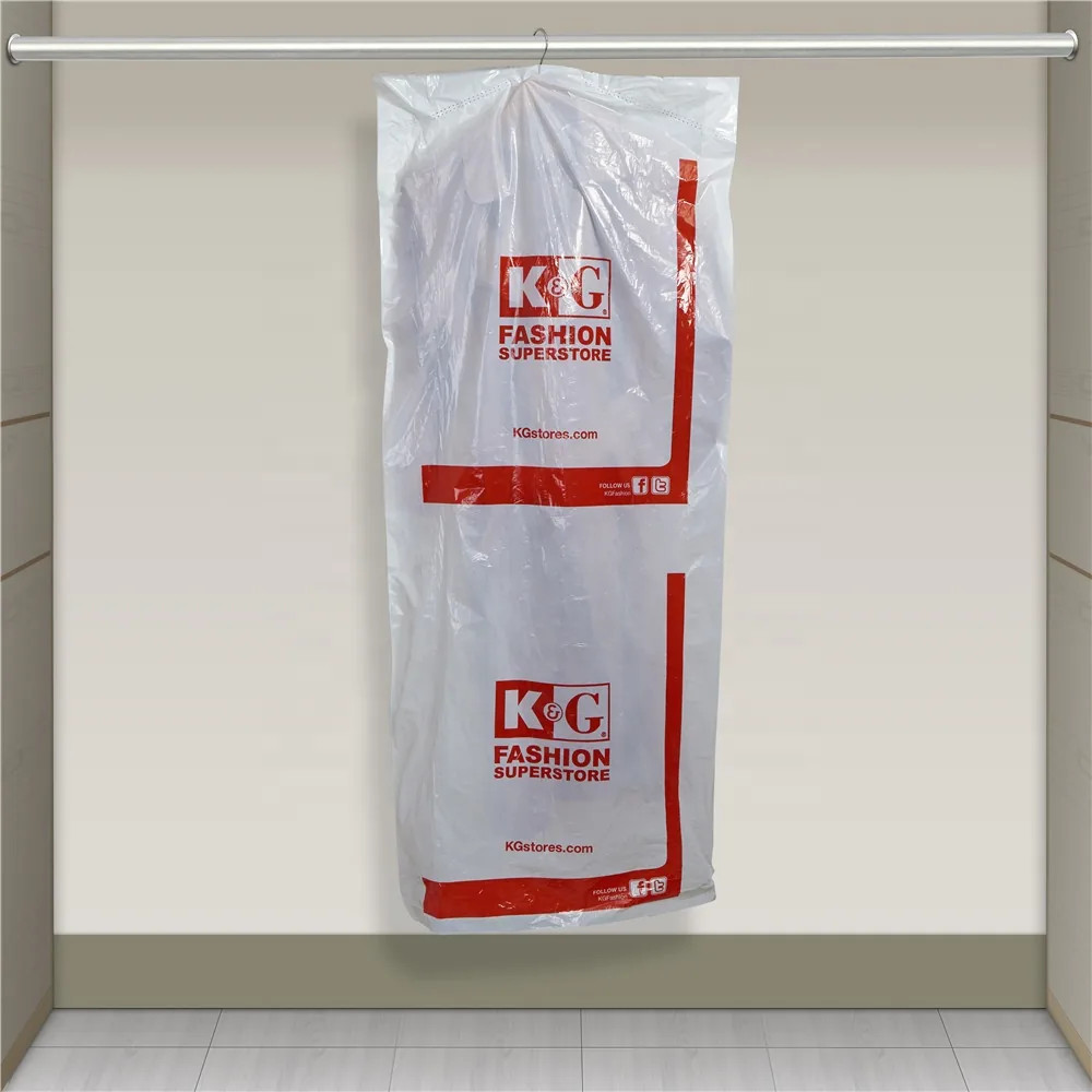 Custom Printing clear Ldpe Garment Bag for Clothes Dry Cleaning Cover on Roll