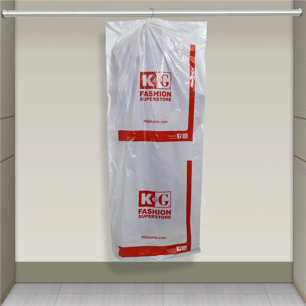 Custom Printing clear Ldpe Garment Bag for Clothes Dry Cleaning Cover on Roll