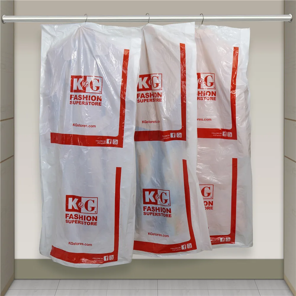 Custom Printing clear Ldpe Garment Bag for Clothes Dry Cleaning Cover on Roll